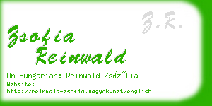 zsofia reinwald business card